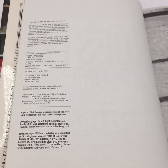 The Best of Times Fifty Years of Canadian Sport Hardcover Book - Picture 5 of 12
